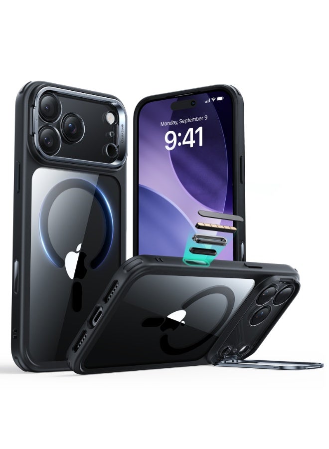 اي اس ار For iPhone 17 Pro Max Case with Stash Stand, Camera Control Cover Compatible with MagSafe, Military-Grade Drop Protection Phone Case For iPhone 17 Pro Max, Scratch-Resistant Back Cover - Black - Image 1
