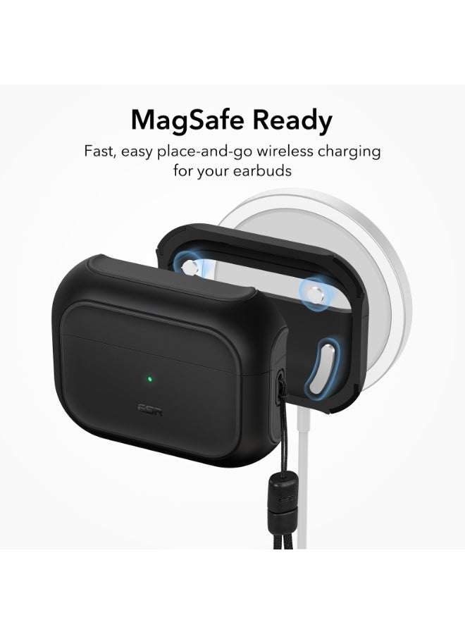 ESR for AirPods Pro 2 Case, Compatible with Airpods Pro Case 2nd / 1st Generation (2023/2022/2019), Compatible with MagSafe, Full Drop Protection Cover with Lanyard black - Image 3