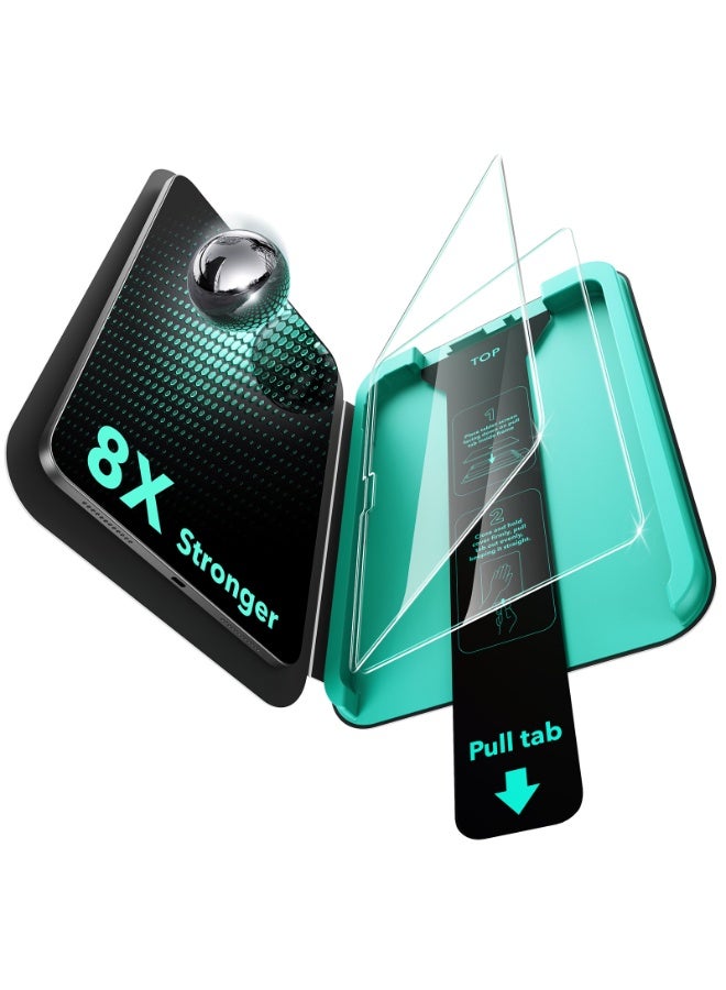 اي اس ار ESR 2 Pack Armorite Screen Protector for iPad Air 13 Inch M3/M2 (2025/2024), 9H Hardness Tempered Glass Film with UltraFit Tray, Military Grade Protection, HD Clarity, Dust and Bubble Free Clear - Image 1