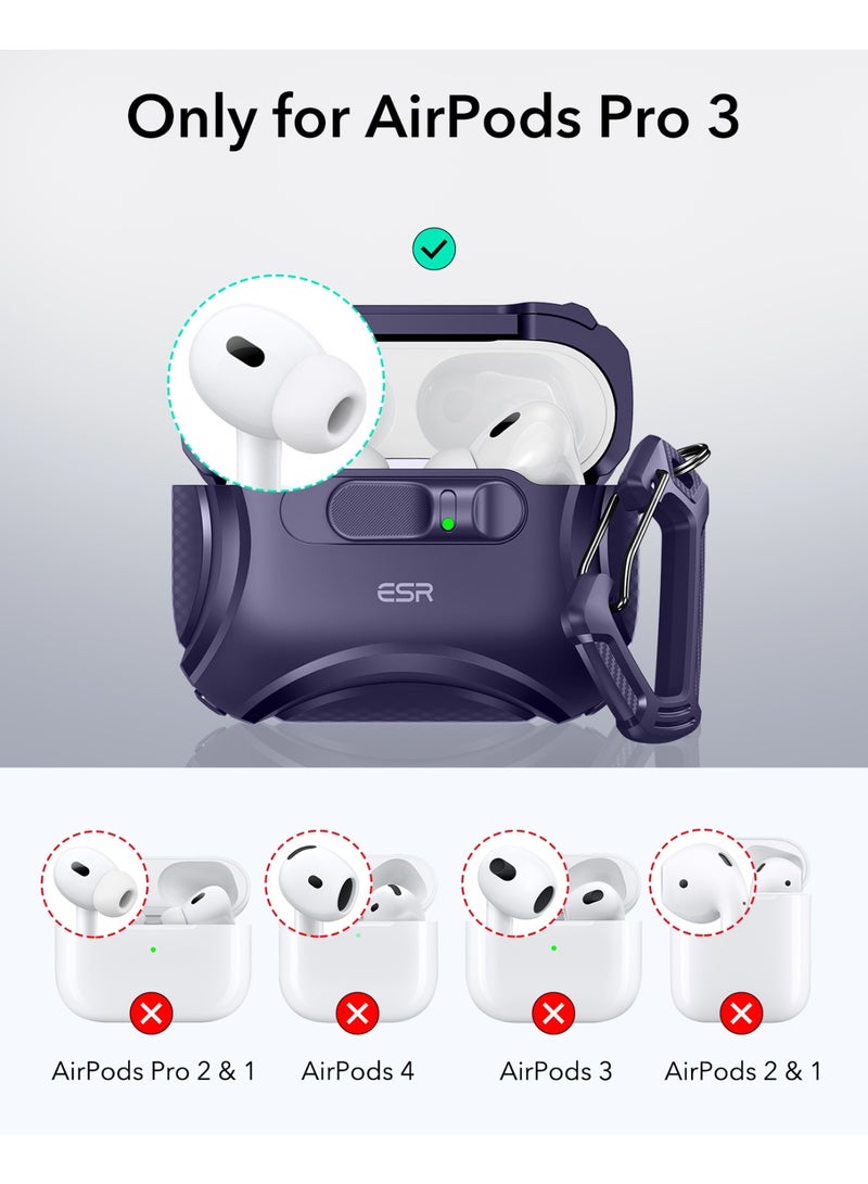 ESR for AirPods Pro 3 Case (2025), Compatible with Airpods Pro 3rd Generation Case (USB-C Cable), Effortless MagSafe, Drop-Proof Lock, Easy Open, Cyber Series purple - Image 2