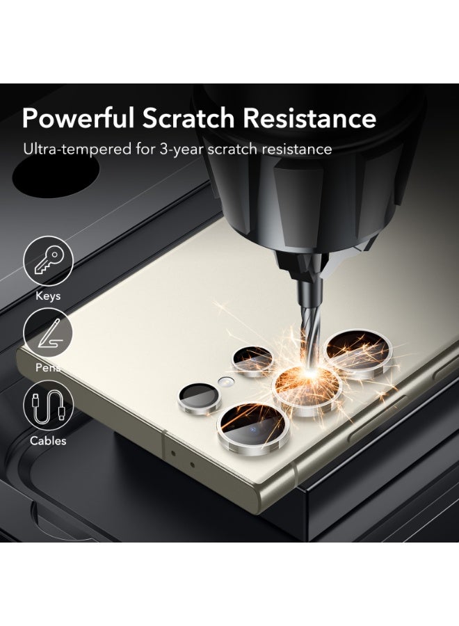 ESR for Samsung Galaxy S24 Ultra Camera Lens Protector, Individual Lens Protectors, Scratch-Resistant Ultra-Thin Tempered Glass with Aluminum Edging, Case Friendly clear - Image 4