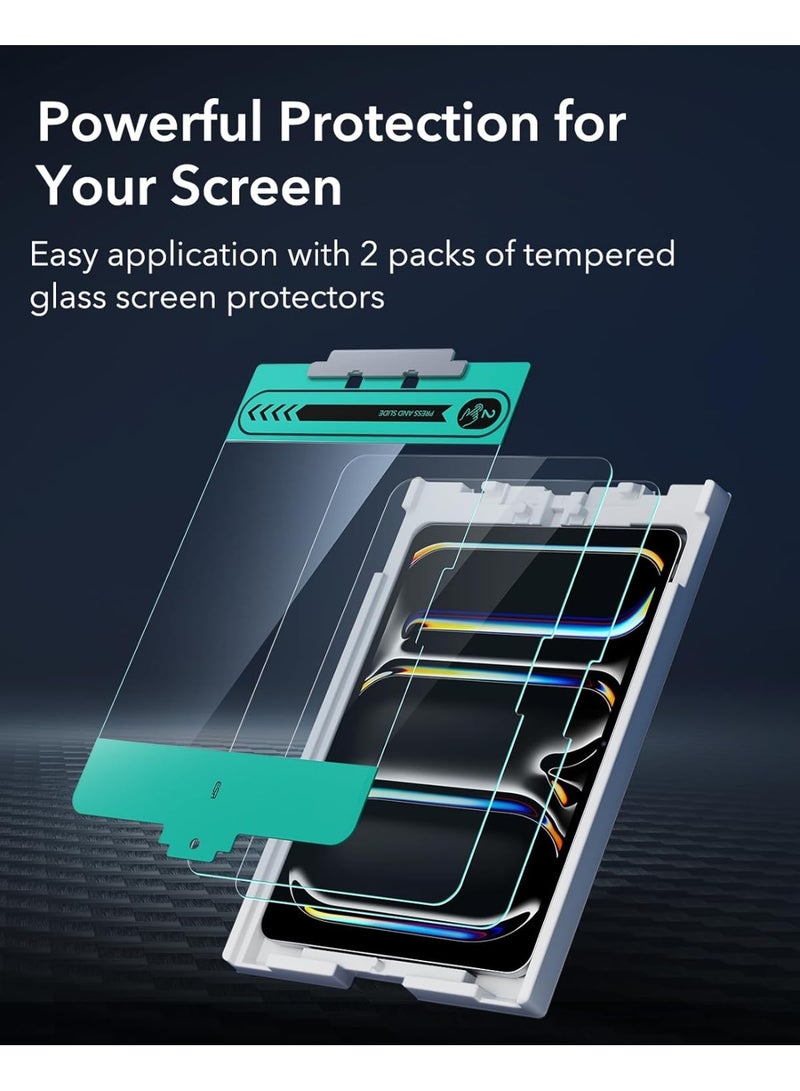 ESR 2 Pack Screen Protector for iPad Pro 13 Inch (M5/M4) 2025/2024, Tempered Glass Film with Easy Application Tray, Scratch Resistant, HD Clarity Clear - Image 3