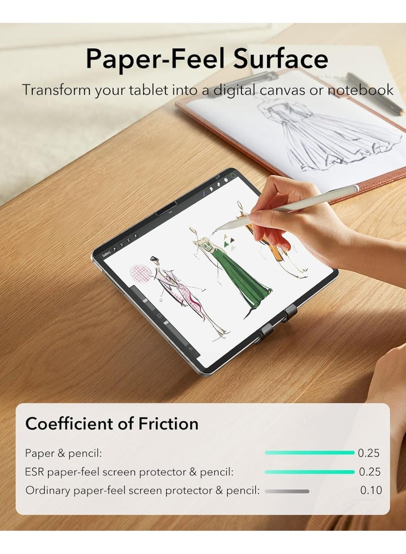 ESR Paper-Feel Magnetic Screen Protector for iPad Pro 13 Inch (M5/M4) 2025/2024, Write and Draw Like on Paper, Detachable and Reusable, Compatible with Tempered Film, Matte Finish Clear - Image 5