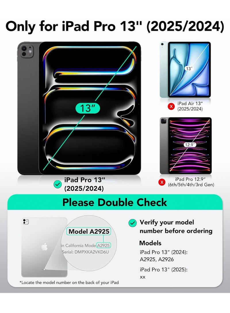 ESR Paper-Feel Magnetic Screen Protector for iPad Pro 13 Inch (M5/M4) 2025/2024, Write and Draw Like on Paper, Detachable and Reusable, Compatible with Tempered Film, Matte Finish Clear - Image 2