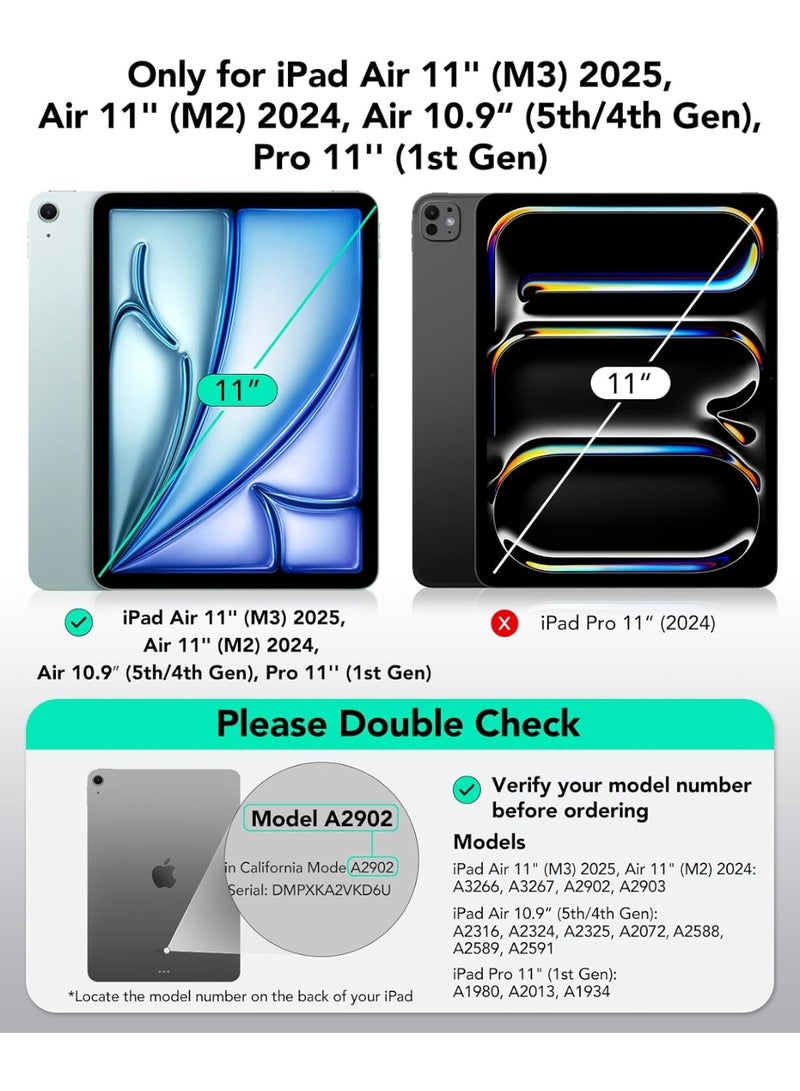 اي اس ار For iPad Air 11 Inch Case M3/M2 (2025/2024), iPad Air 5th/4th Gen (2022/2020), Powerful Magnetic Attachment, Slim Trifold Stand Case, Auto Wake/Sleep, Durable Protection - Green - Image 2