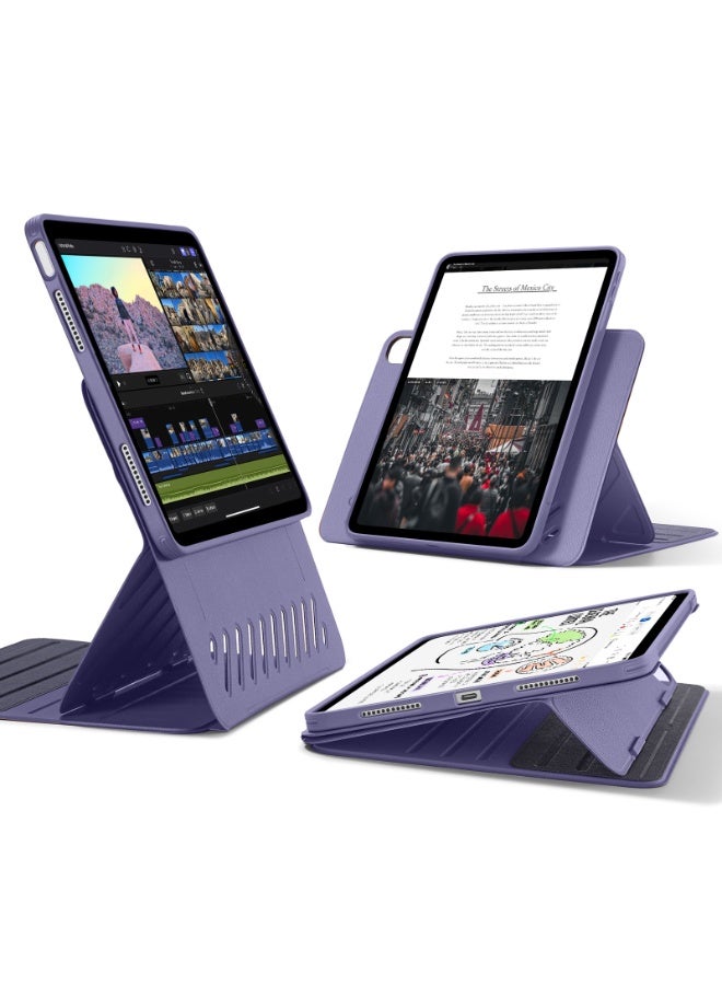 اي اس ار For iPad Air 11-Inch Case M3/M2 (2025/2024), iPad Air 5th/4th Gen Case (2022/2020) 10.9 Inch, Removable Magnetic Cover, Adjustable Portrait/Landscape Stand, 9 Standing Angles - Purple - Image 1