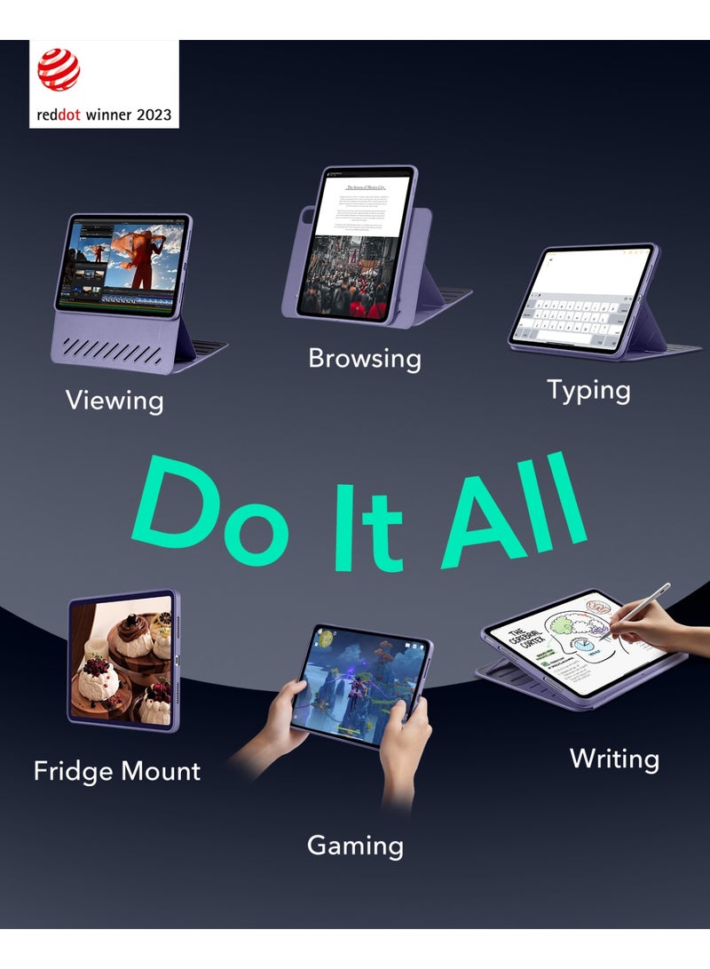 اي اس ار For iPad Air 11-Inch Case M3/M2 (2025/2024), iPad Air 5th/4th Gen Case (2022/2020) 10.9 Inch, Removable Magnetic Cover, Adjustable Portrait/Landscape Stand, 9 Standing Angles - Purple - Image 3