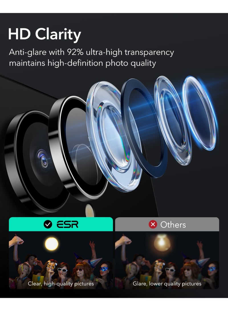 اي اس ار حامي عدسة الكاميرا ESR لهاتف سامسونج جالاكسي S25 ألترا، حمايات عدسات فردية، زجاج مقسى فائق النحافة مع حواف من الألمنيوم، متوافق مع الجراب - Image 5