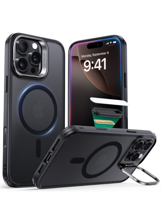 اي اس ار ESR for iPhone 16 Pro Max Case,Camera Control Button Compatible with MagSafe, Military-Grade Protective Case, Built-in Stash Stand Phone Case Classic Series Frosted Black - Image 1