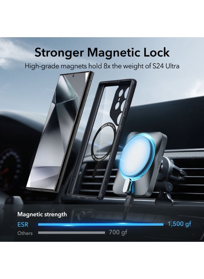 اي اس ار For Samsung Galaxy S24 Ultra Case, Compatible with MagSafe, Magnetic Case For Samsung Galaxy S24 Ultra, Military-Grade Protection, Yellowing Resistant, Classic Series - Black - Image 2