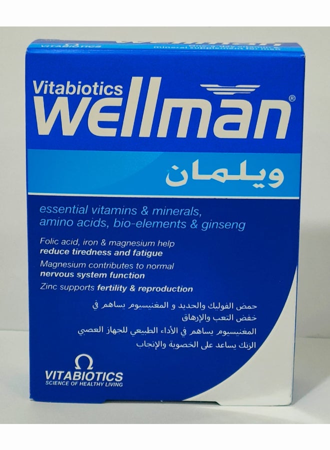 Vitabiotics Wellman Multivitamin & Mineral - 30 Capsules - Image 2