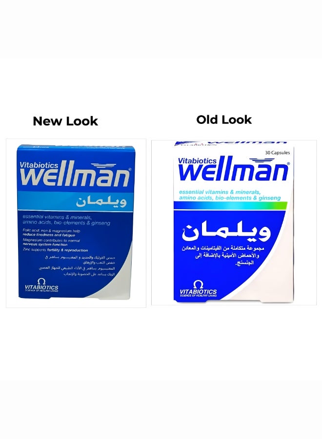 Vitabiotics Wellman Multivitamin & Mineral - 30 Capsules - Image 1