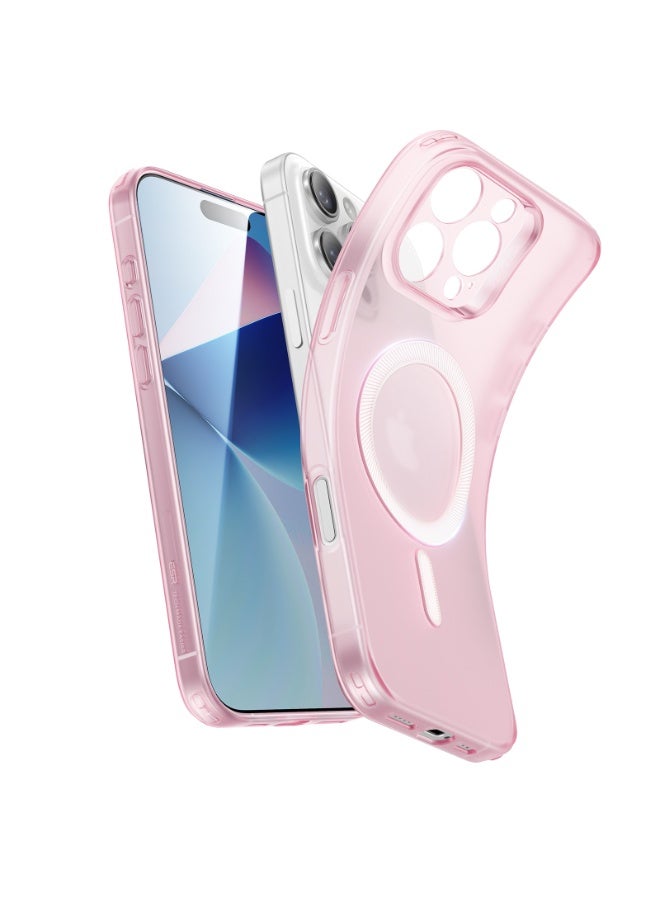 اي اس ار For iPhone 16 Pro Max Case Clear, Compatible with MagSafe, Magnetic Slim Phone Case For iPhone 16 Pro Max, Camera Protection, Shockproof Thin Cover, Resists Yellowing and Scratches - Pink - Image 1