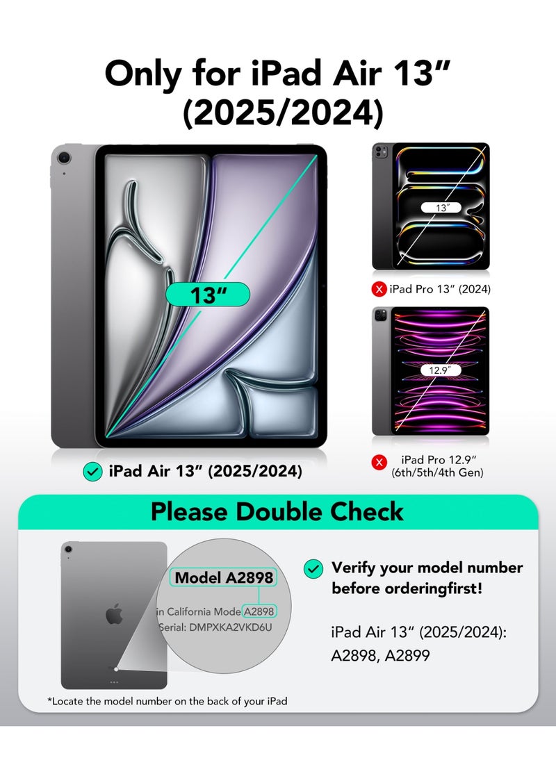 ESR Paper-Feel Magnetic Screen Protector for iPad Air 13 Inch M3/M2 (7th/6th Gen, 2025/2024), Write and Draw Like on Paper, Detachable and Reusable, Compatible with Tempered Film, Matte, Anti-Glare Clear - Image 2