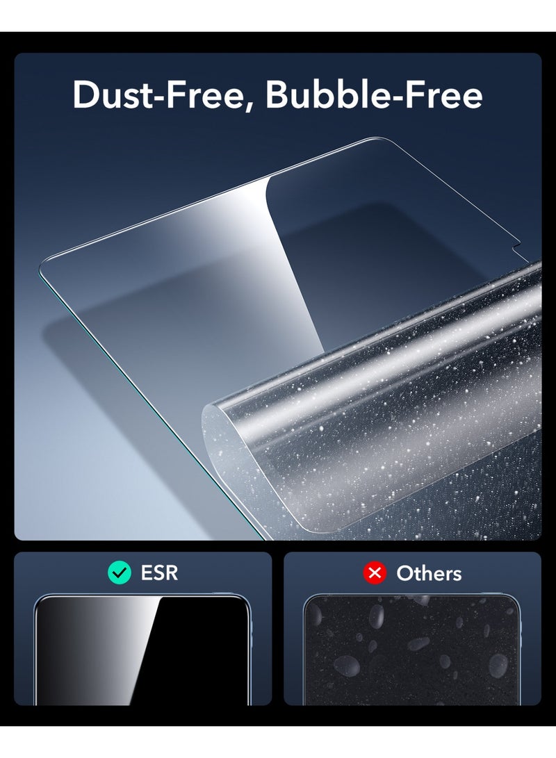ESR 2 Pack Armorite Screen Protector for iPad Air 11 Inch M3/M2 (7th/6th Generation, 2025/2024), 9H Hardness Tempered Glass Film with UltraFit Tray, Military Grade, HD Clarity, Dust and Bubble Free Clear - Image 4