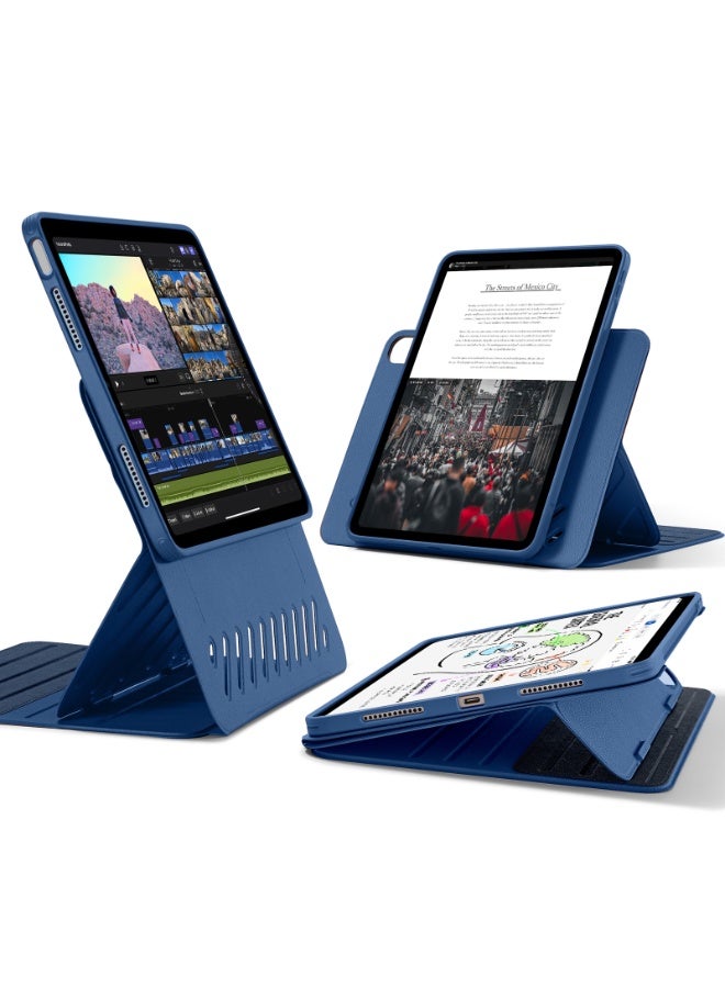 ESR For iPad Air 13 Inch Case (2025/2024) M3/M2, Removable Magnetic Cover, Adjustable Portrait/Landscape Stand with Raised Screen View, 9 Standing Angles, Shift Series - Blue - Image 1