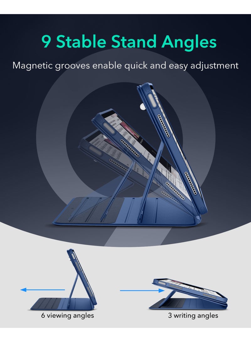 ESR For iPad Air 13 Inch Case (2025/2024) M3/M2, Removable Magnetic Cover, Adjustable Portrait/Landscape Stand with Raised Screen View, 9 Standing Angles, Shift Series - Blue - Image 5