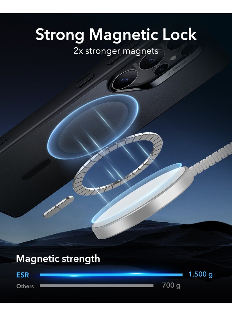 اي اس ار For Samsung Galaxy S25 Ultra Phone Case, Compatible with MagSafe, Magnetic Case For S25 Ultra, Military-Grade Protection, Yellowing Resistant, Classic Series - Black - Image 3