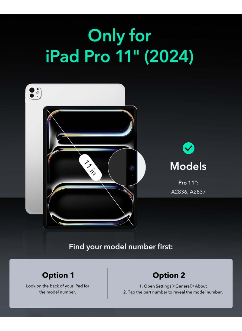 ESR For iPad Pro 11 Inch Case (M5/M4) 2025/2024, Rotating Case with Removable Magnetic Cover, Adjustable Portrait/Landscape Stand, 9 Standing Angles, Shift Series - Blue - Image 3