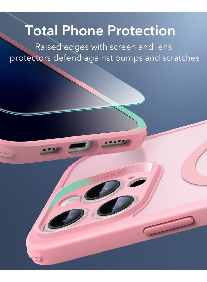اي اس ار Classic Pro Set For iPhone 16 Pro Max, Compatible with MagSafe, Military-Grade Protection Case with Screen Protector, Includes 2 Sets of Swappable Easy-Press Buttons - Pink - Image 5