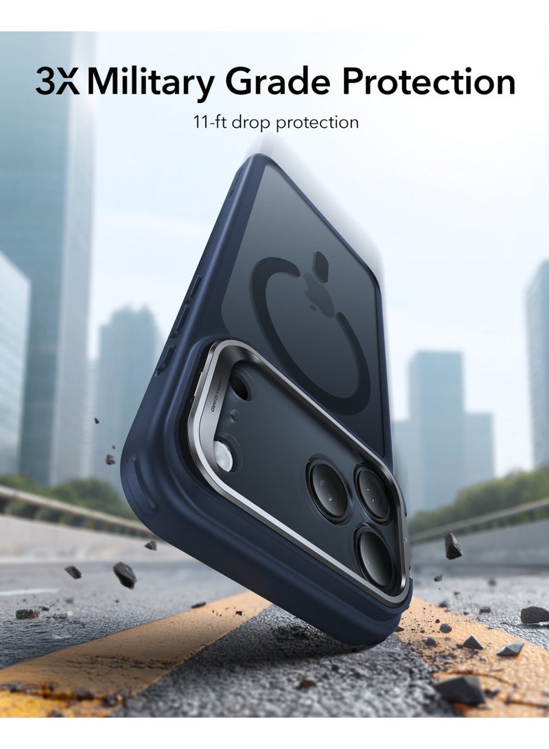 ESR For iPhone 17 Pro Max Case with Stash Stand, Camera Control Cover Compatible with MagSafe, Military-Grade Drop Protection Phone Case For iPhone 17 Pro Max, Scratch-Resistant Back Cover - Blue - Image 3