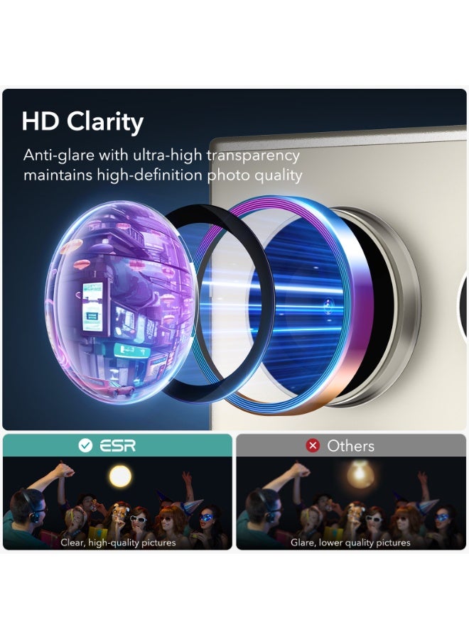 اي اس ار ESR for Samsung Galaxy S24 Ultra Camera Lens Protector, Individual Lens Protectors, Scratch-Resistant Ultra-Thin Tempered Glass with Aluminum Edging, Case Friendly Chromatic - Image 3
