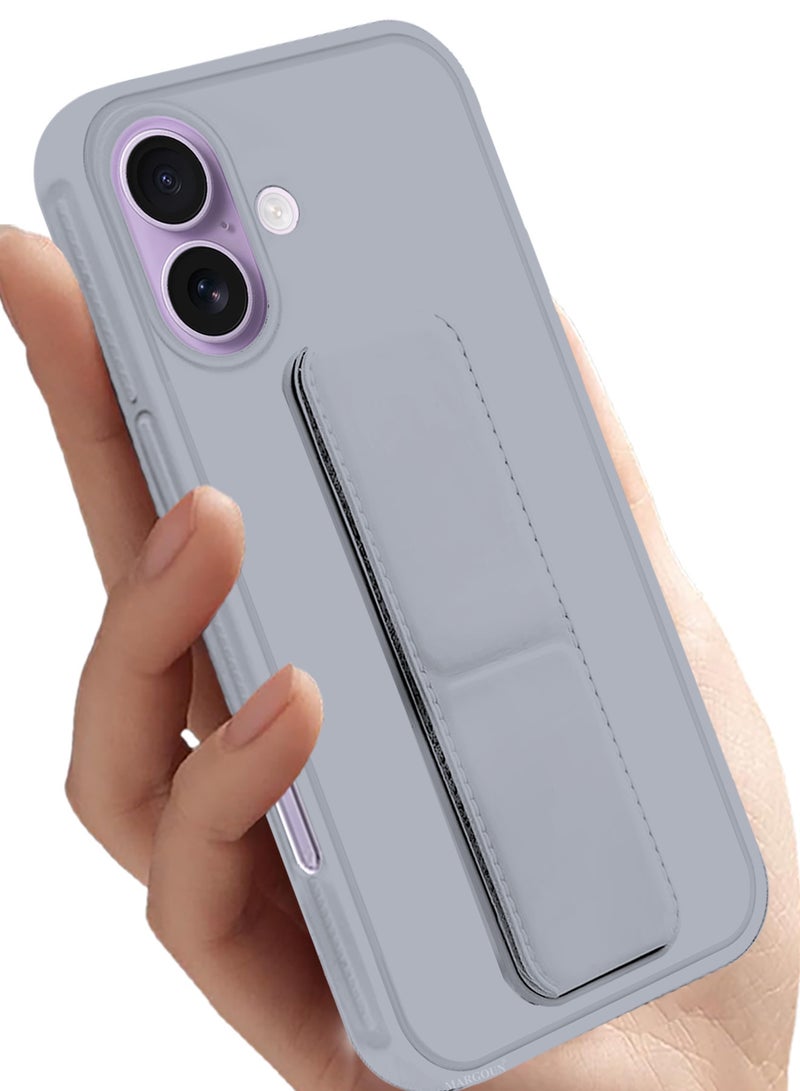MARGOUN 2 Packs Premium PU Leather Case for iPhone 17 with Stand Function Shockproof and Anti Scratch Finger Grip with 3D Screen Protector Grey-2 - Image 4