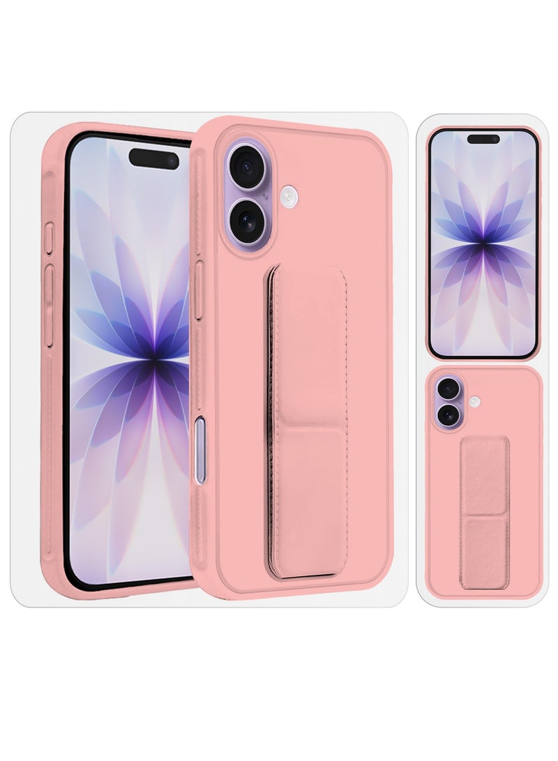 MARGOUN 2 Packs Premium PU Leather Case for iPhone 17 with Stand Function Shockproof and Anti Scratch Finger Grip with Privacy Screen Protector Pink-4 - Image 5