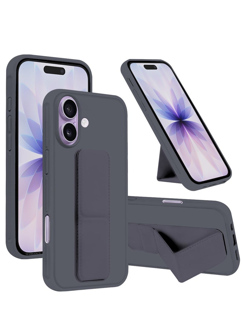 MARGOUN 2 Packs Premium PU Leather Case for iPhone 17 with Stand Function Shockproof and Anti Scratch Finger Grip with Privacy Screen Protector purple-4 - Image 2