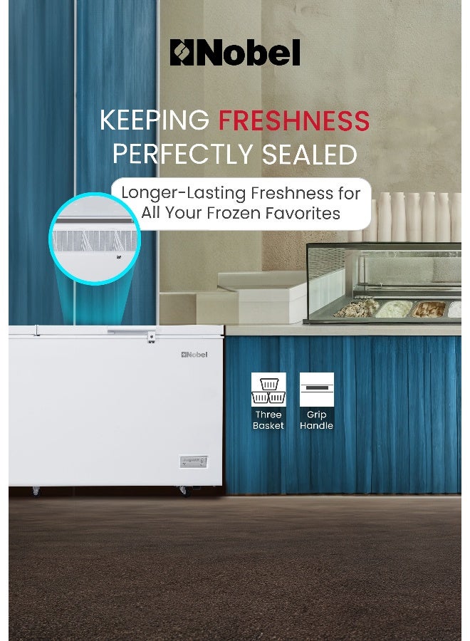 Nobel Double Door Chest Freezer 975L Gross / 708L Net, Defrost, Electronic Control, Super Freezing, R290, 3 Baskets - NCF975 (1 Year Warranty) 975 L 600 W NCF975 White - Image 5