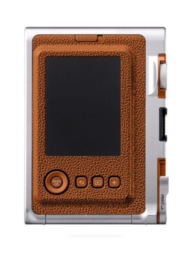 فوجي فيلم Instax Mini EVO Hybrid Instant Camera – Brown (USB-C) | Instant Print with Digital Preview, Creative Modes & Built-In Selfie Mirror With Pack Of 10 Films - Image 4