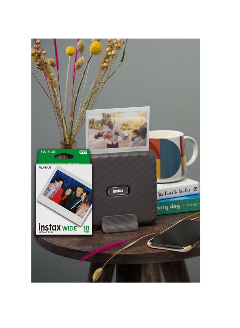 فوجي فيلم Smartphone Printer for Fujifilm Instax wide, Includes Film Pack, Gray Mocha Gray - Image 2
