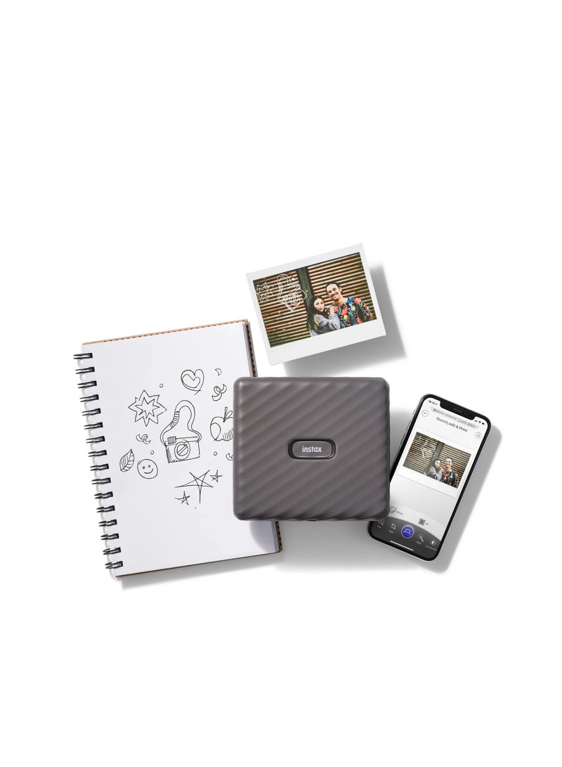 فوجي فيلم Smartphone Printer for Fujifilm Instax wide, Includes Film Pack, Gray Mocha Gray - Image 3