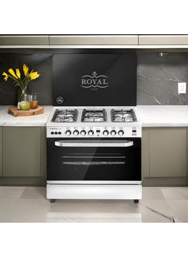 رويال 80cm Cast Iron Stove with Safety Features, Digital Control, Master Chef 10290 silver - Image 2