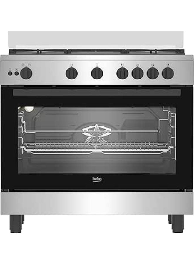 بيكو 90cm Stainless Steel Cooker BGGR11125GB silver - Image 1