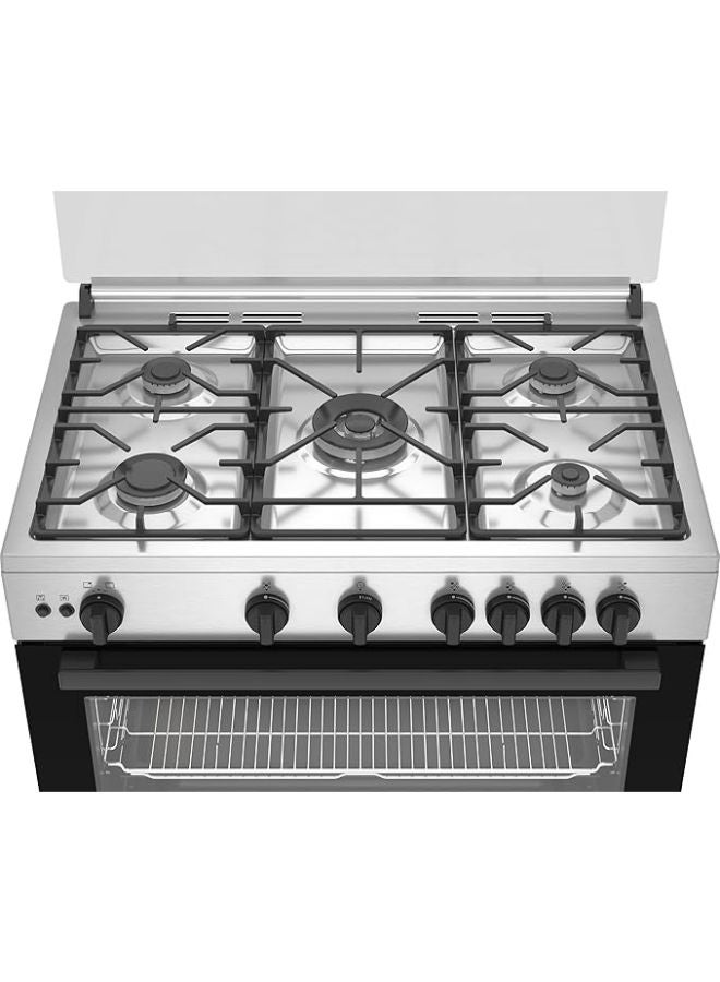 بيكو 90cm Stainless Steel Cooker BGGR11125GB silver - Image 4