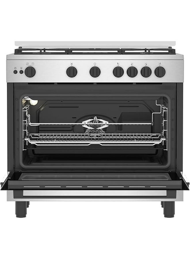 بيكو 90cm Stainless Steel Cooker BGGR11125GB silver - Image 5
