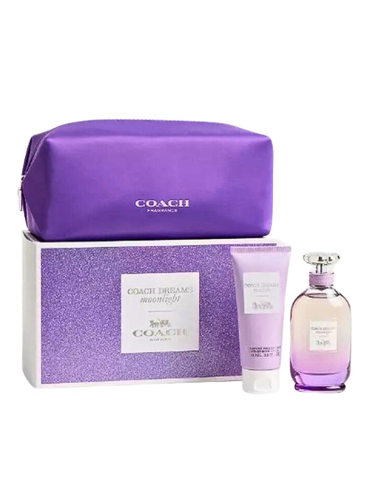كوتش عطر أحلام ضوء القمر (للنساء) 90 مل + لوشن للجسم 100 مل + مجموعة حقيبة - Image 3