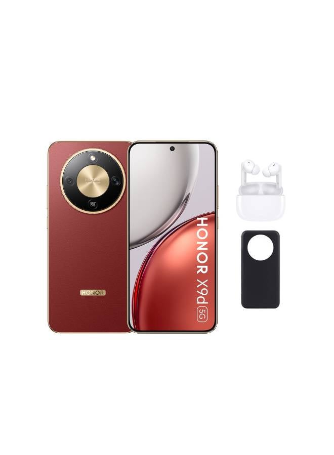 هونور X9D ثنائي الشريحة بني محمر 12 جيجابايت رام 256 جيجابايت 5G مع سماعات أذن Honor X7 Lite مجانية وغطاء (قد يختلف لون الهدايا) - Image 1