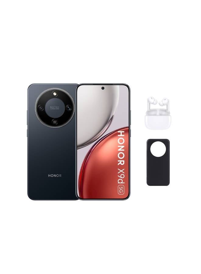 هونور X9D ثنائي الشريحة أسود منتصف الليل 12 جيجابايت رام 256 جيجابايت 5G مع سماعات أذن Honor X7 Lite مجانية وغطاء (قد يختلف لون الهدايا) - Image 1