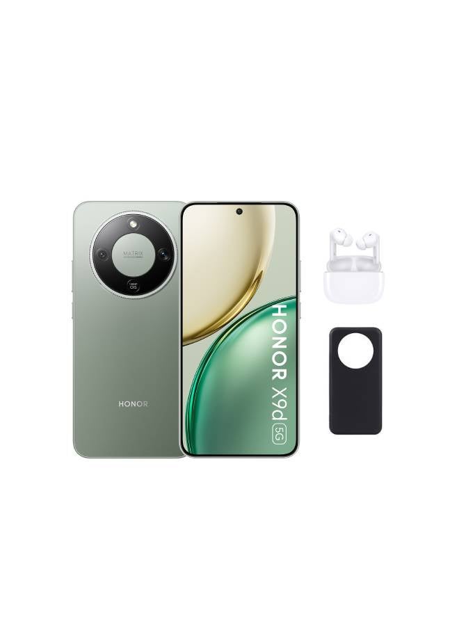 هونور X9D ثنائي الشريحة أخضر غامق 12 جيجابايت رام 256 جيجابايت 5G مع سماعات أذن Honor X7 Lite مجانية وغطاء (قد يختلف لون الهدايا) - Image 1