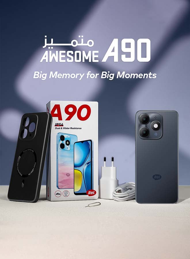 ITEL A90 Dual SIM Starlit Black 4+8GB RAM 256GB 4G - Middle East Version - Image 3