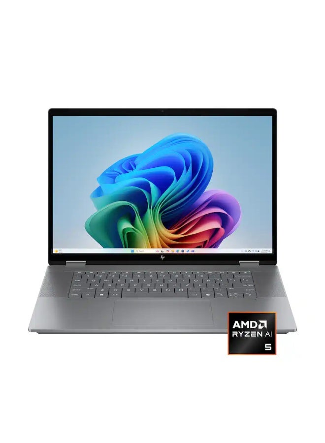 HP OmniBook X Flip 16" 2K Touchscreen Copilot+ 2-in-1 Laptop, AMD Ryzen AI 5 Processor/16GB RAM/512GB SSD/Windows 11 English Meteor Silver - Image 5