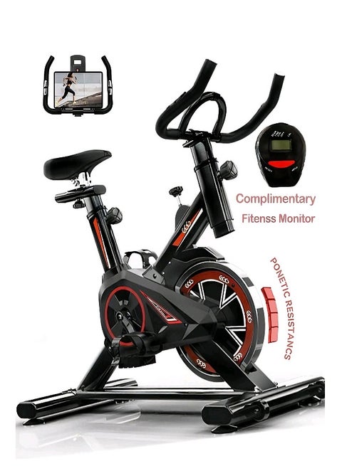 Spinning Bike Luxury Home Spinning Bike, Seat With Seven Levels Of Height Adjustment, Home Gym, Fitness Bike, With LED Screen Professional Seat And Mobile Phone Holder, Five Levels Of Height Adjustment Of The Armrest