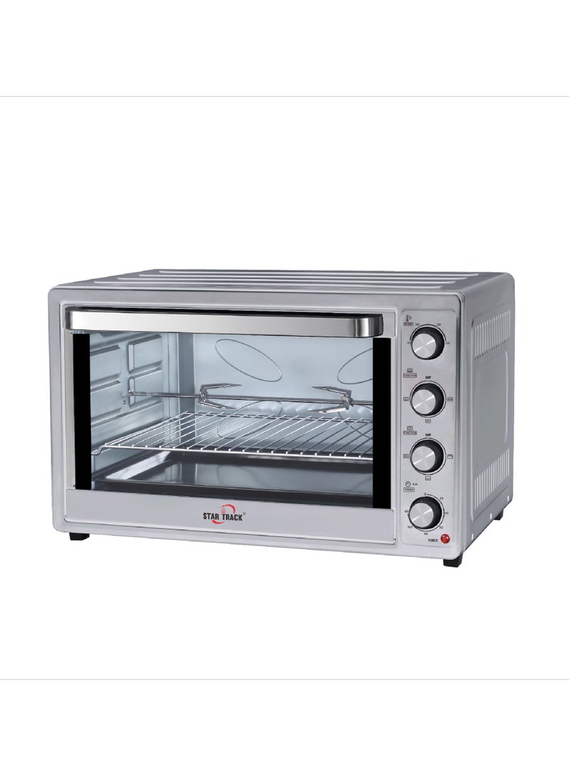 ستار تراك STAR TRACK 100L Electric Oven with Self-Clean, Rotisserie, Convection, 120-Min Timer, 2200W, 8 Stainless Steel Heating Elements 100 L 2200 W ST-100SSW-EO2200 white - Image 1