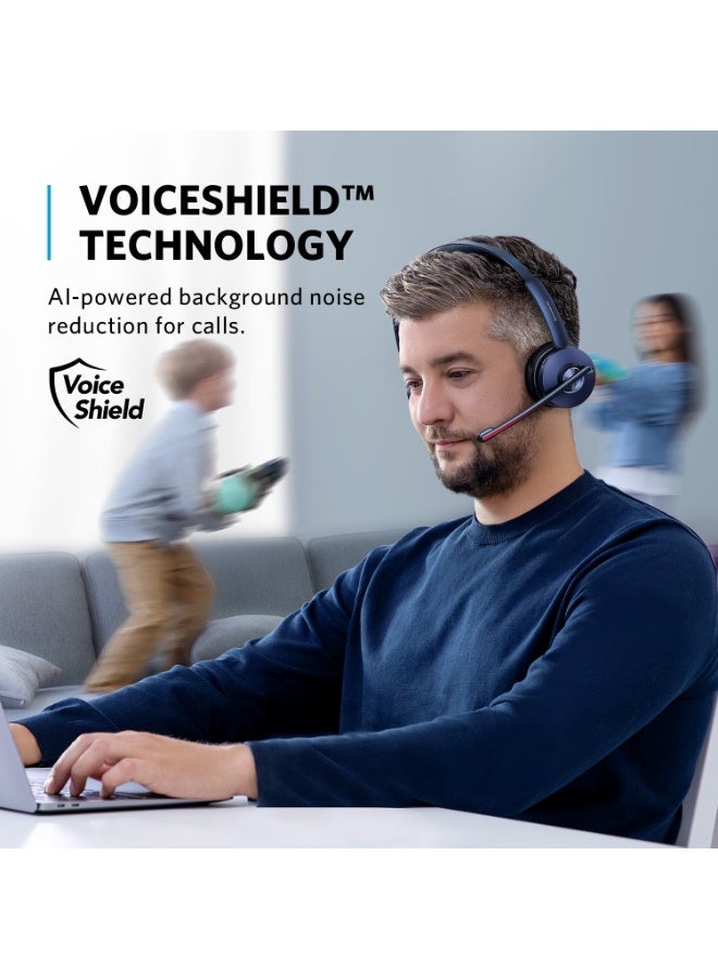 ساوند كور سماعة أنكر باوركونف H700، سماعة بلوتوث مع ميكروفون، إلغاء الضوضاء النشط، تسجيل الصوت ونقل الاجتماعات، مكالمات معززة بالذكاء الاصطناعي - - Image 2