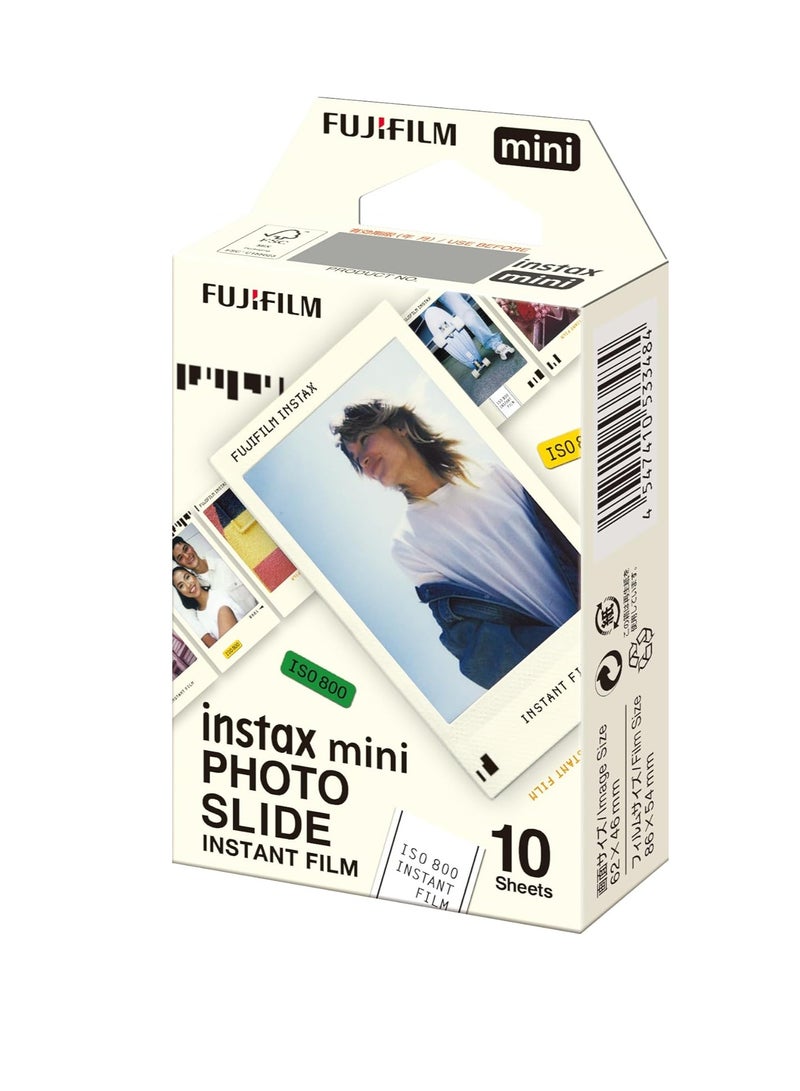 FUJIFILM Instax Mini Film, Photo Slide border design, 10 shot pack for use with all Instax Mini Series Instant Cameras and Printers white - Image 2