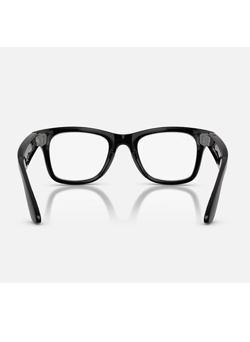 Meta Ray-Ban | Meta Wayfarer Large (Gen 2) - Frame Shiny Black  lenses - Clear / Graphite Green Transitions - Image 3