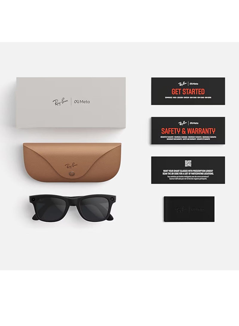 Meta Ray-Ban | Meta Wayfarer Large (Gen 2) - Frame Shiny Black  lenses - Clear / Graphite Green Transitions - Image 4