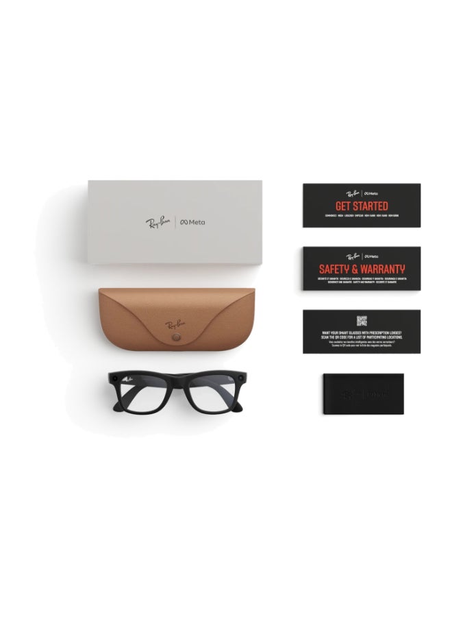 Meta RAY-BAN Wayfarer (Gen 2) Matte Black Frame Clear Lens Large High bridge Matte Black Clear - Image 5